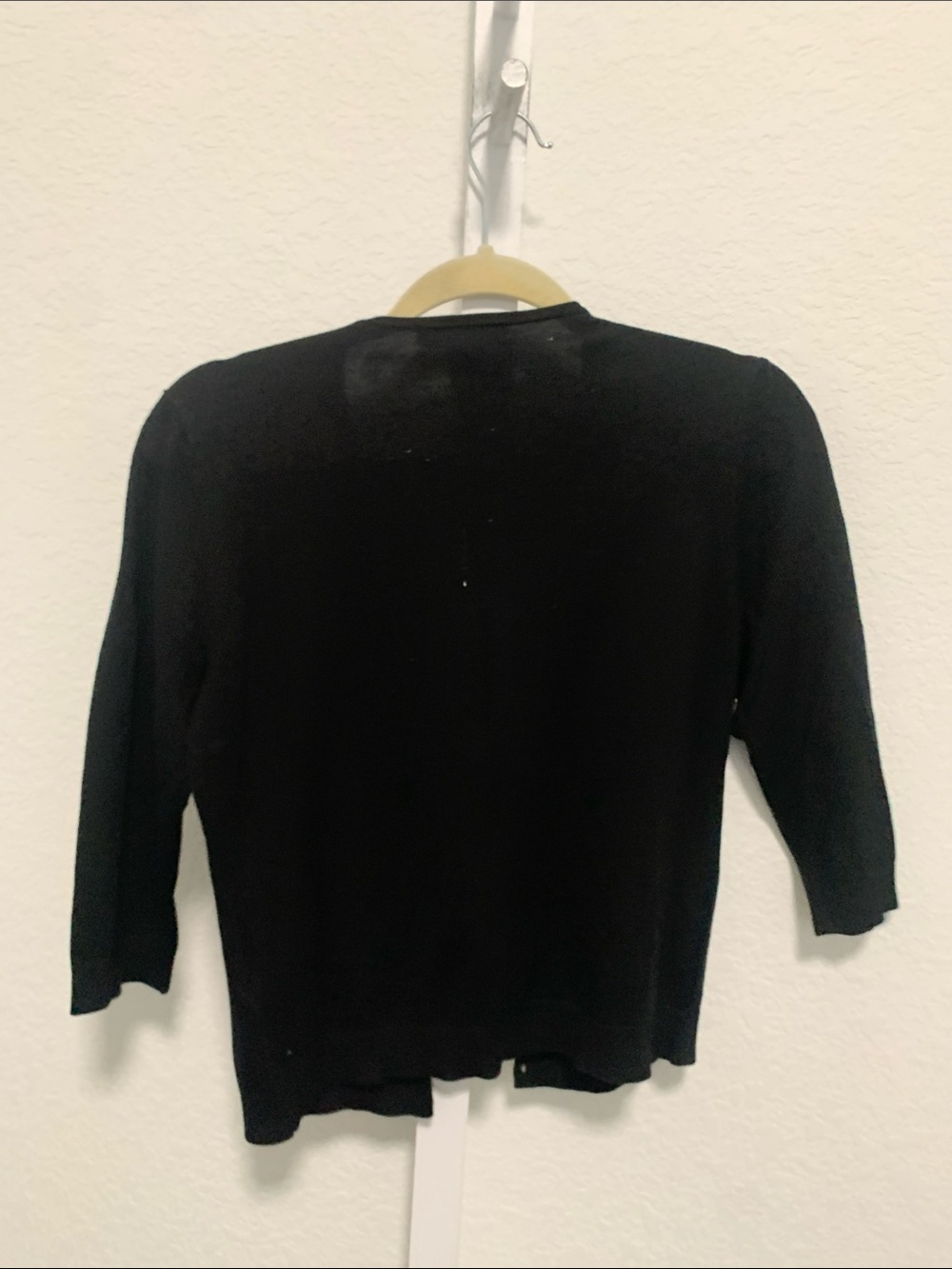 Y2K August Silks Black Grandma Cardigan with Pink and Orange Floral Embroidery - Picture 4 of 5